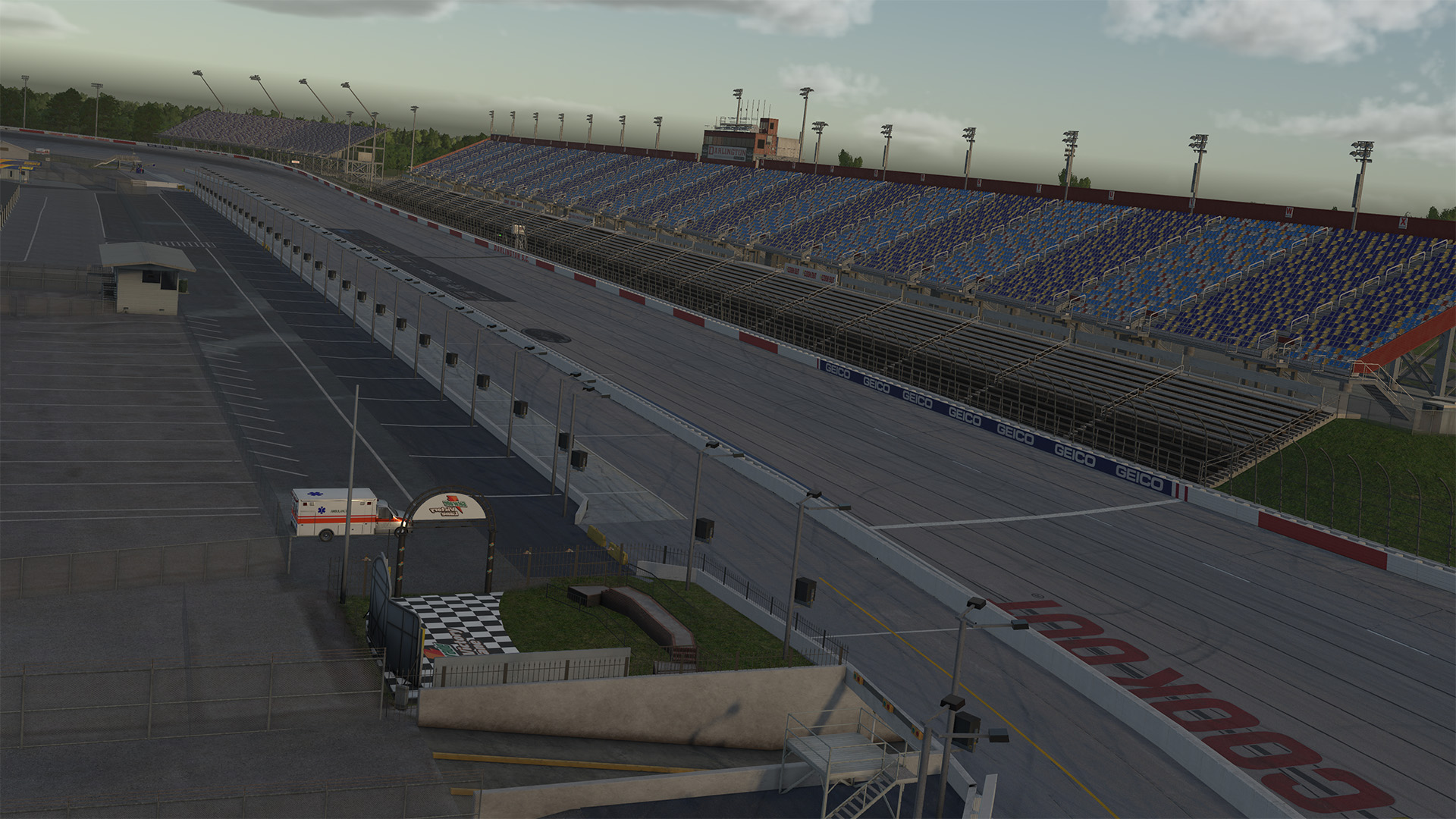 Darlington Raceway circuit view 4