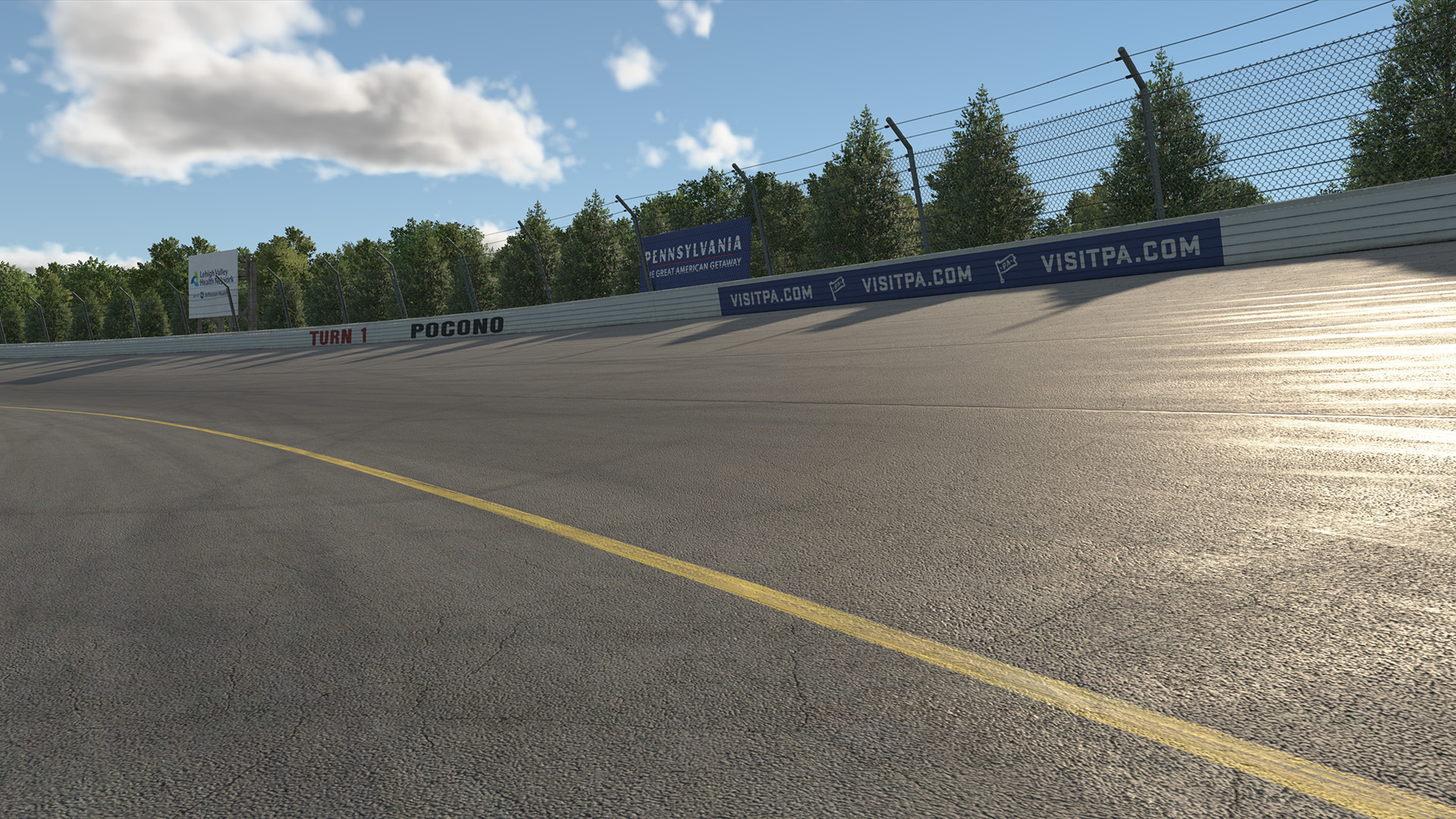 Pocono Raceway circuit view 3