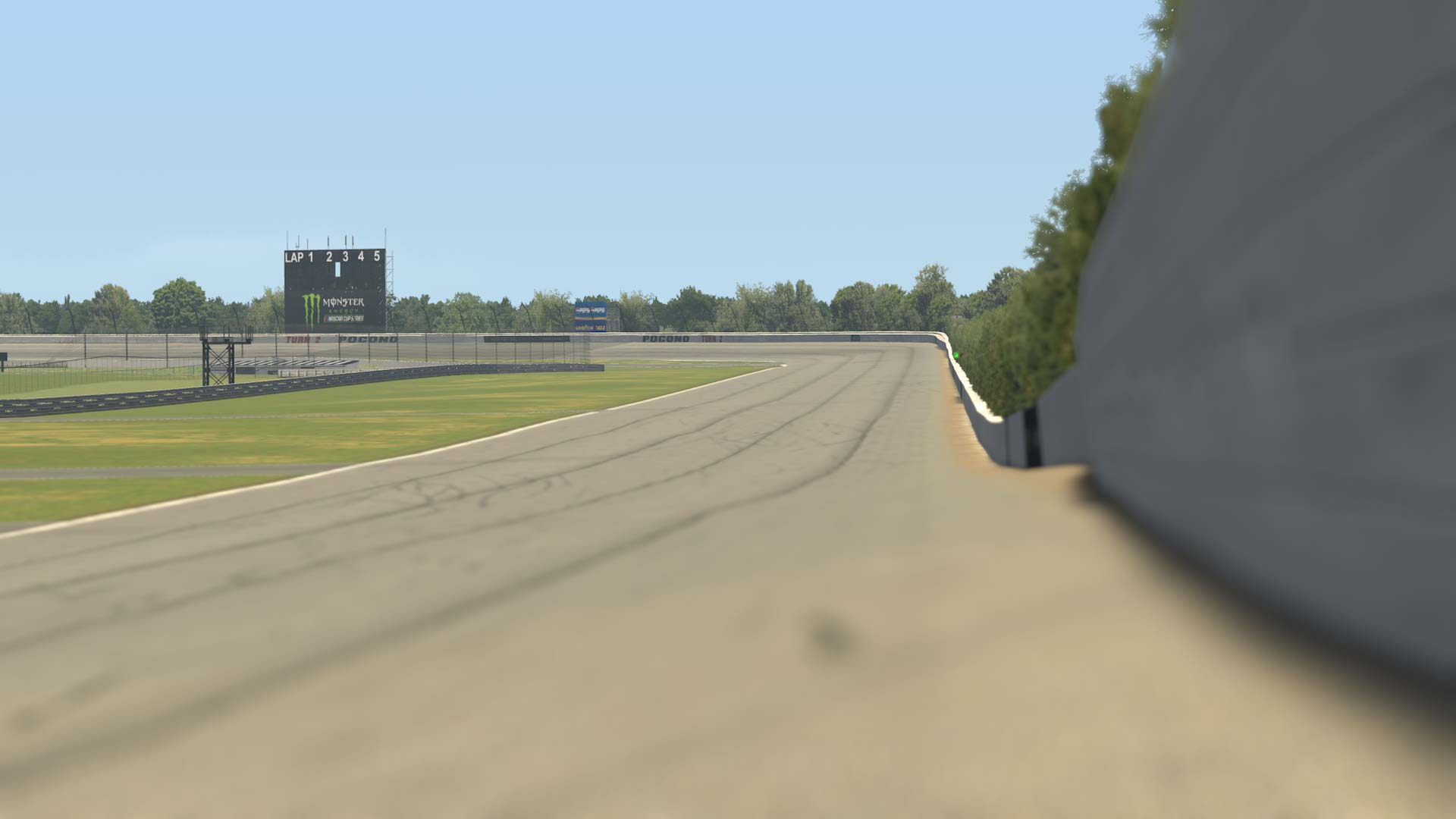 Pocono Raceway - 2009 circuit view 2
